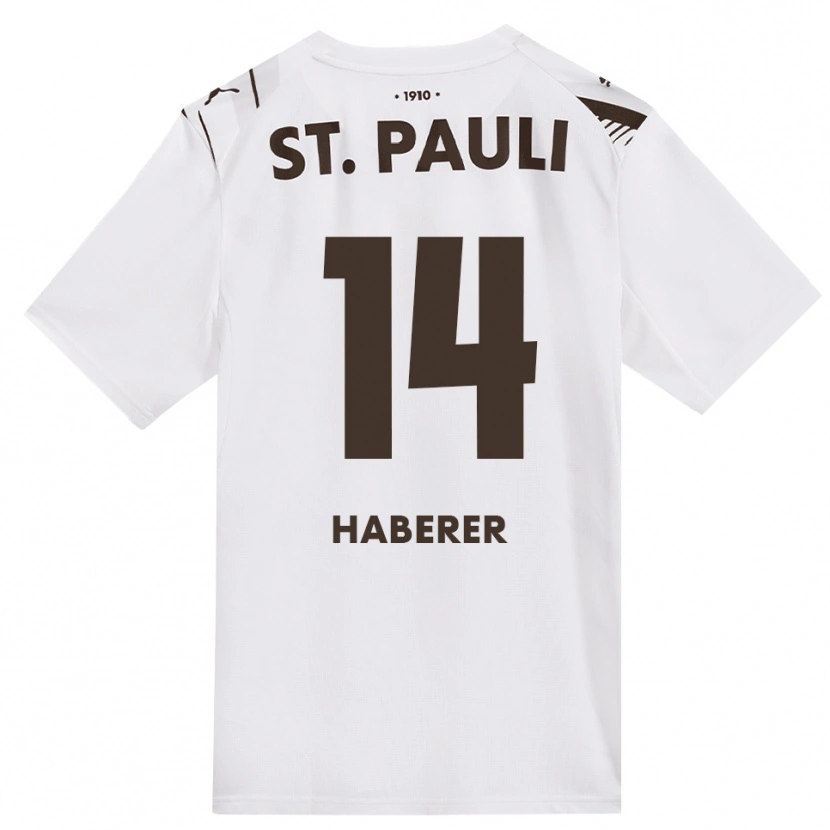 Danxen Heren Moritz Haberer #14 Cafe Wit Rood Uitshirt Uittenue 2026/27 T-Shirt