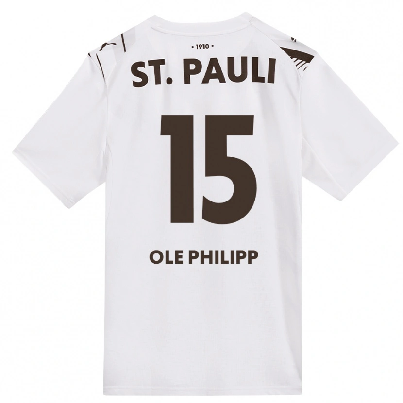 Danxen Heren Michel Ole Philipp #15 Cafe Wit Rood Uitshirt Uittenue 2026/27 T-Shirt