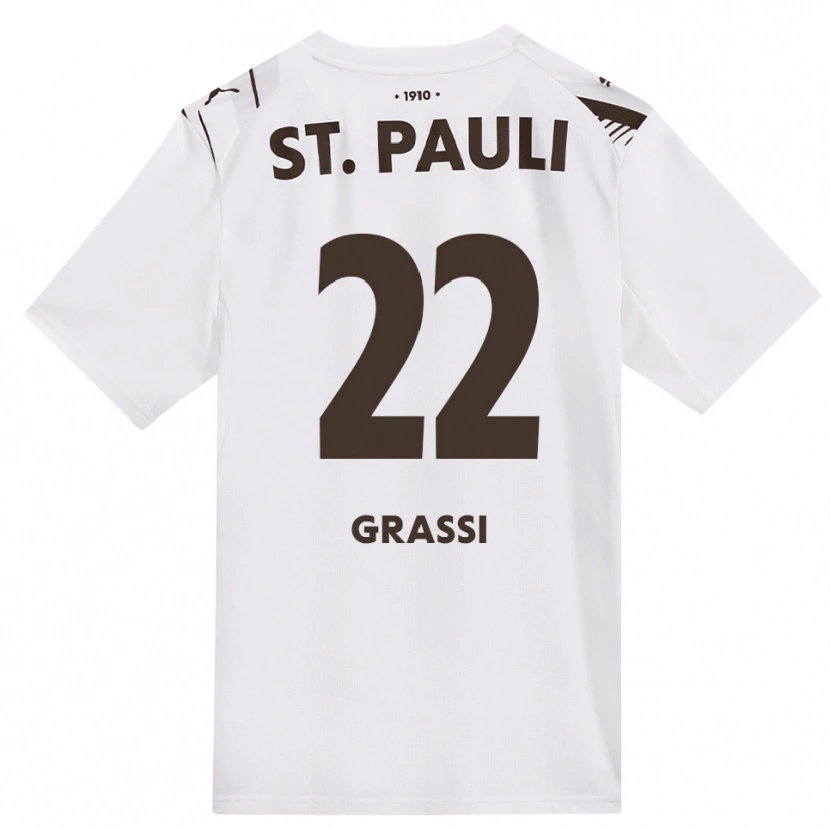 Danxen Heren Levi Grassi #22 Cafe Wit Rood Uitshirt Uittenue 2026/27 T-Shirt