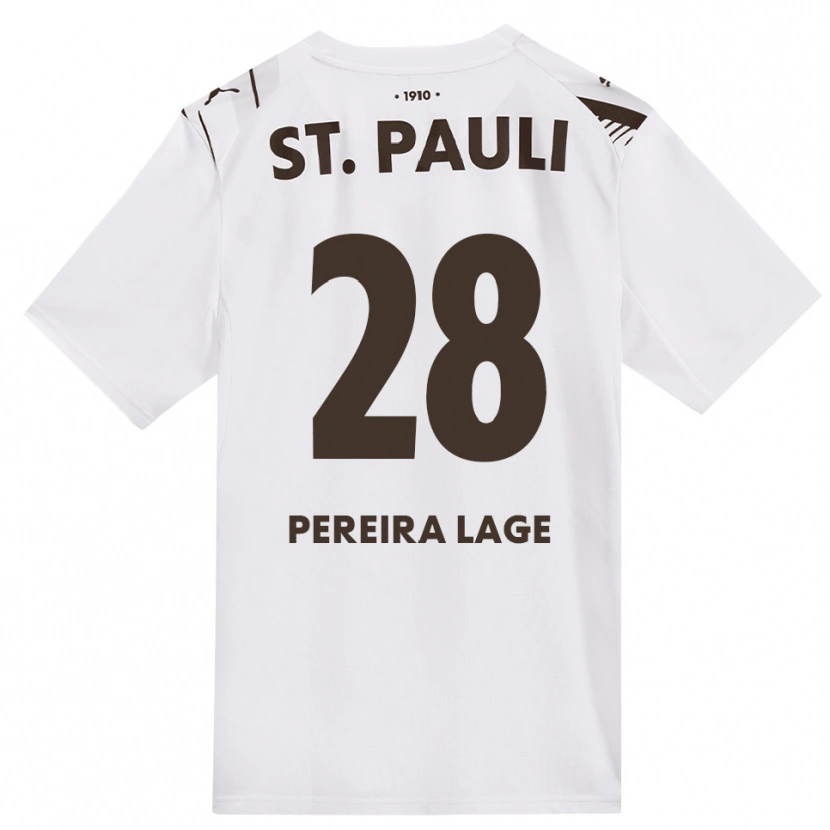 Danxen Heren Mathias Pereira Lage #28 Cafe Wit Rood Uitshirt Uittenue 2026/27 T-Shirt