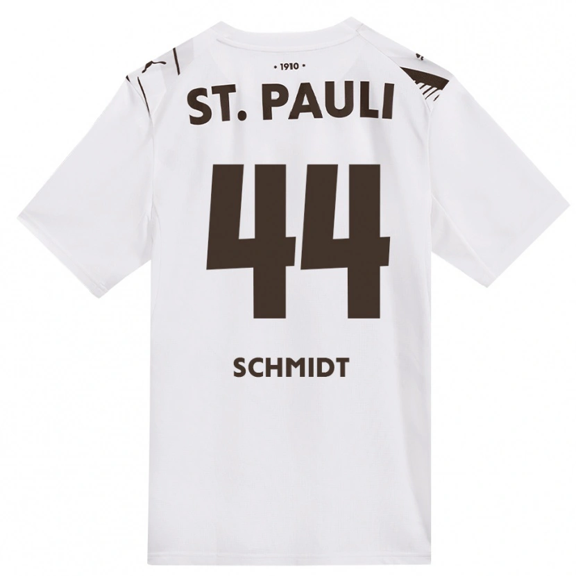 Danxen Heren Nick Schmidt #44 Cafe Wit Rood Uitshirt Uittenue 2026/27 T-Shirt
