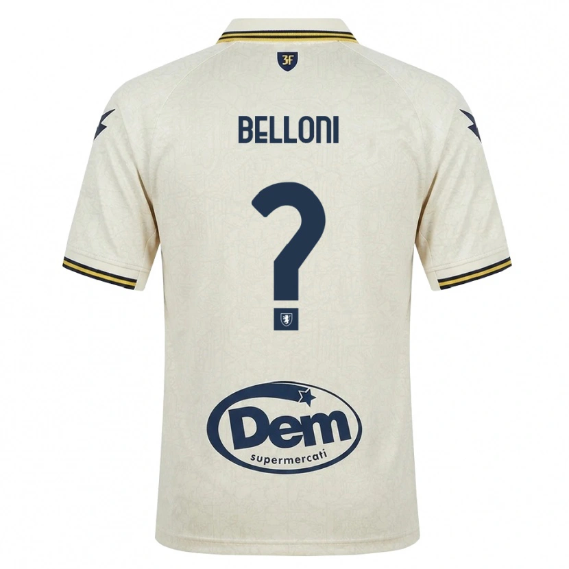 Danxen Heren Nicholas Belloni #0 Oldlace Geel Zwart Uitshirt Uittenue 2026/27 T-Shirt