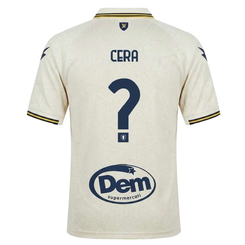 Danxen Heren Luigi Cera #0 Oldlace Geel Zwart Uitshirt Uittenue 2026/27 T-Shirt