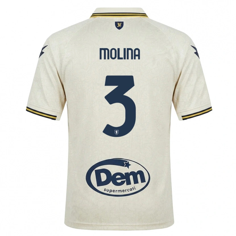Danxen Heren Francesco Molina #3 Oldlace Geel Zwart Uitshirt Uittenue 2026/27 T-Shirt