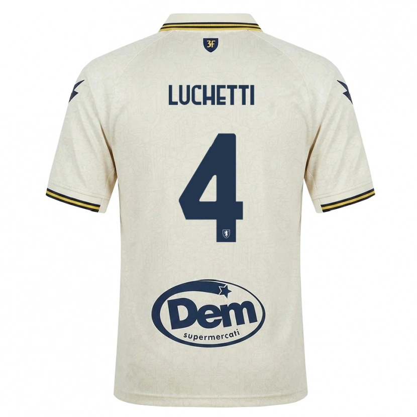 Danxen Heren Alessandro Luchetti #4 Oldlace Geel Zwart Uitshirt Uittenue 2026/27 T-Shirt