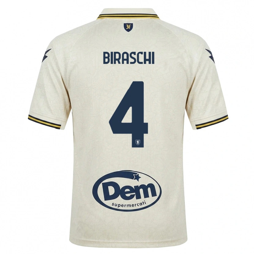 Danxen Heren Davide Biraschi #4 Oldlace Geel Zwart Uitshirt Uittenue 2026/27 T-Shirt
