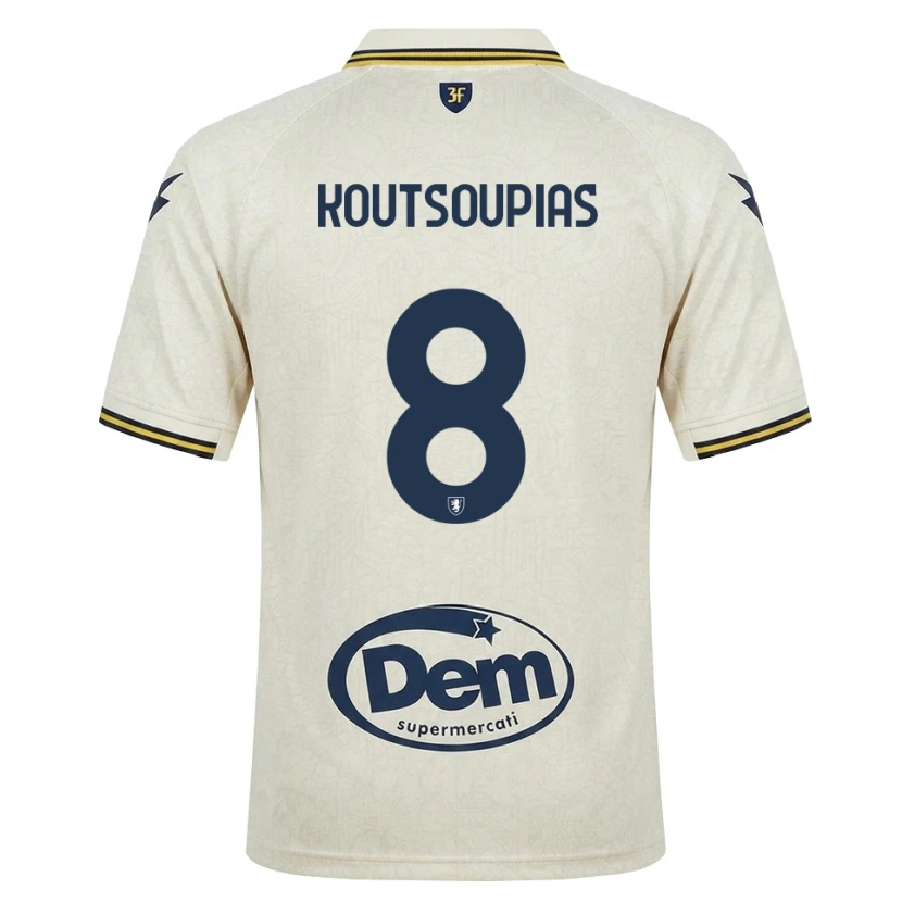 Danxen Heren Ilias Koutsoupias #8 Oldlace Geel Zwart Uitshirt Uittenue 2026/27 T-Shirt