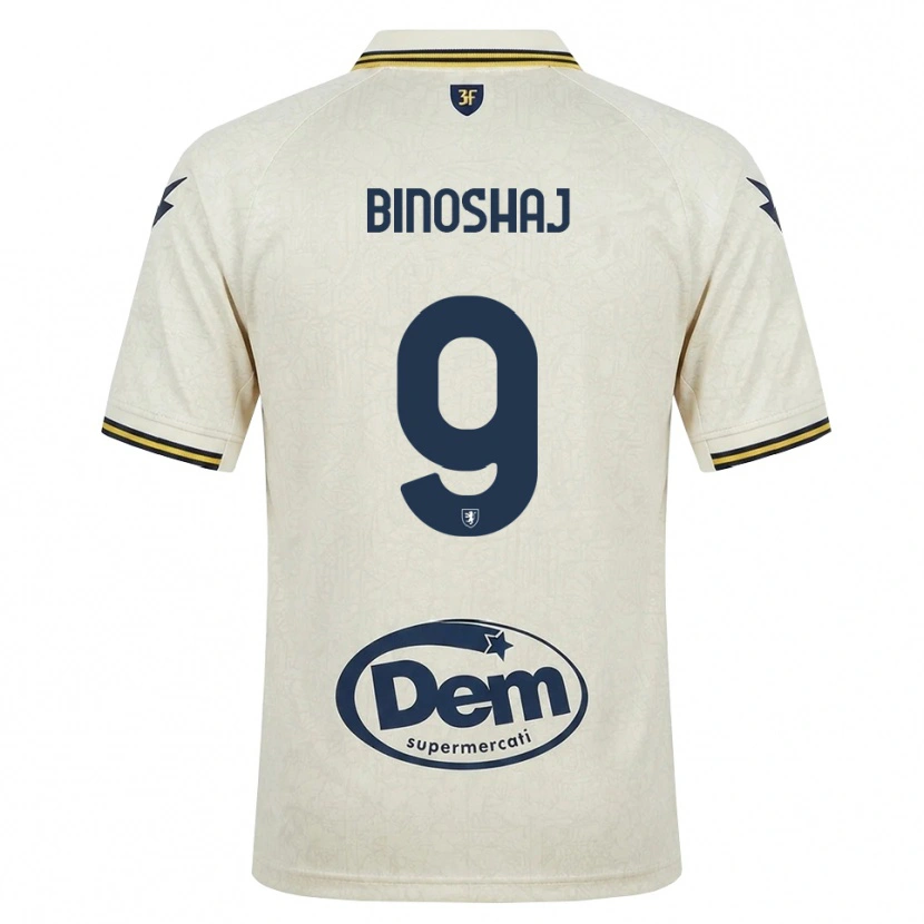 Danxen Heren Samuele Binoshaj #9 Oldlace Geel Zwart Uitshirt Uittenue 2026/27 T-Shirt