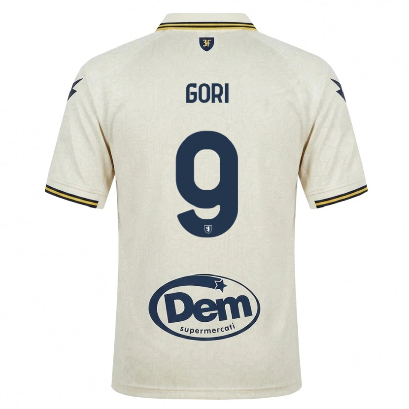 Danxen Heren Lorenzo Gori #9 Oldlace Geel Zwart Uitshirt Uittenue 2026/27 T-Shirt