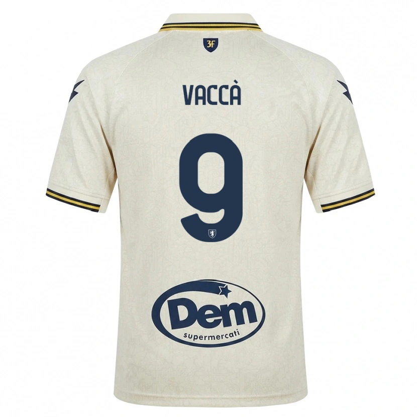 Danxen Heren Antonio Vaccà #9 Oldlace Geel Zwart Uitshirt Uittenue 2026/27 T-Shirt