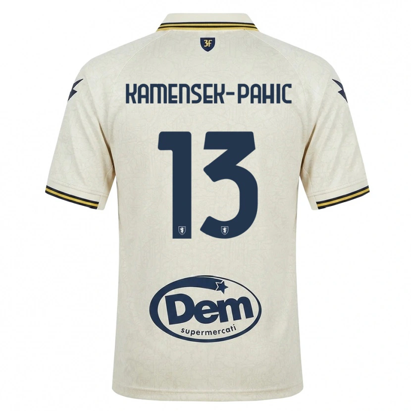 Danxen Heren Matjaz Kamensek-Pahic #13 Oldlace Geel Zwart Uitshirt Uittenue 2026/27 T-Shirt