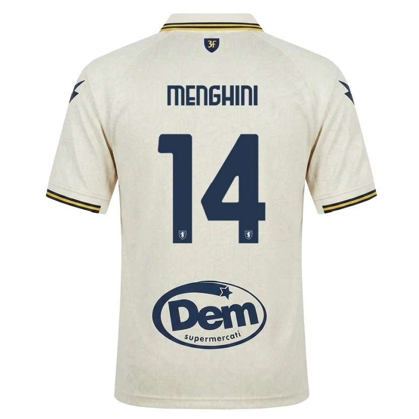 Danxen Heren Lorenzo Menghini #14 Oldlace Geel Zwart Uitshirt Uittenue 2026/27 T-Shirt