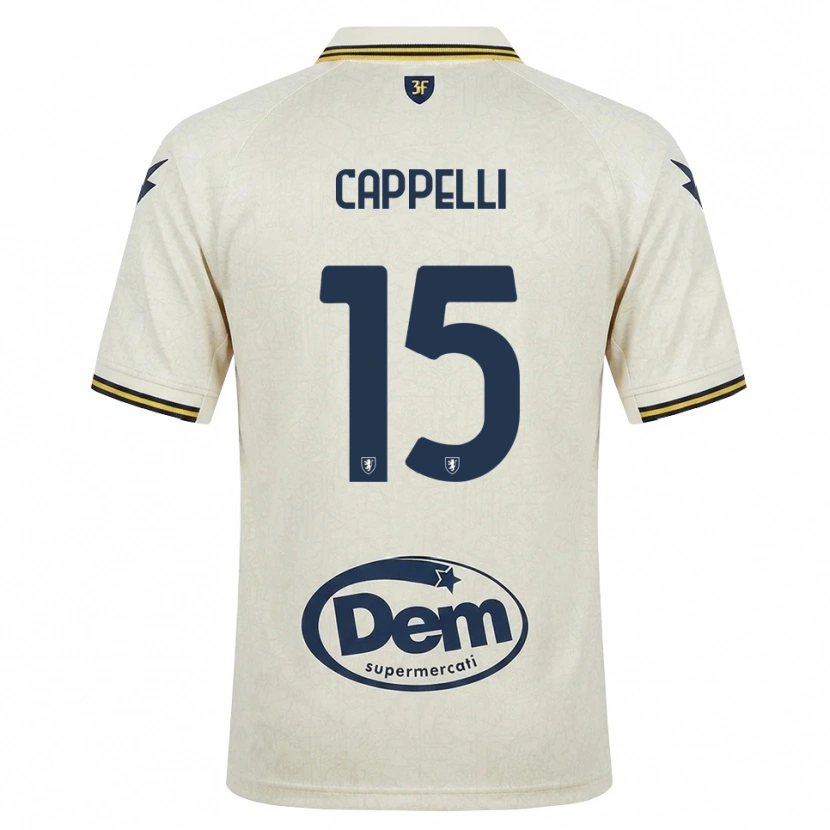 Danxen Heren Rocco Cappelli #15 Oldlace Geel Zwart Uitshirt Uittenue 2026/27 T-Shirt