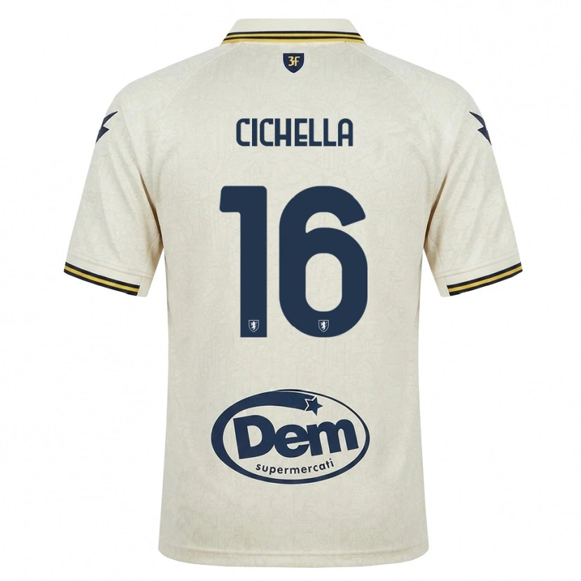 Danxen Heren Matteo Cichella #16 Oldlace Geel Zwart Uitshirt Uittenue 2026/27 T-Shirt