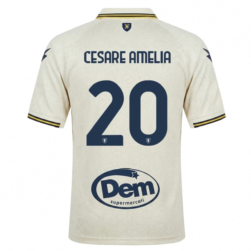 Danxen Heren Giulio Cesare Amelia #20 Oldlace Geel Zwart Uitshirt Uittenue 2026/27 T-Shirt