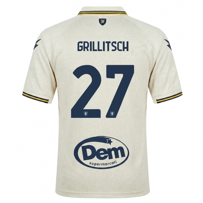 Danxen Heren Florian Grillitsch #27 Oldlace Geel Zwart Uitshirt Uittenue 2026/27 T-Shirt