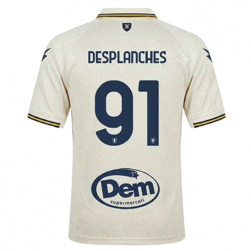Danxen Heren Sebastiano Desplanches #91 Oldlace Geel Zwart Uitshirt Uittenue 2026/27 T-Shirt