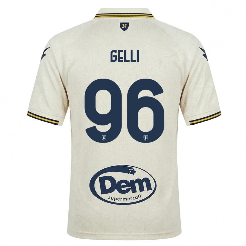 Danxen Heren Francesco Gelli #96 Oldlace Geel Zwart Uitshirt Uittenue 2026/27 T-Shirt