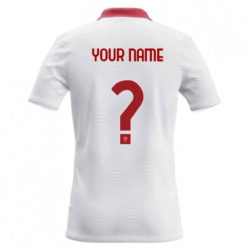 Danxen Heren Uw Naam #0 Wit Rood Uitshirt Uittenue 2026/27 T-Shirt