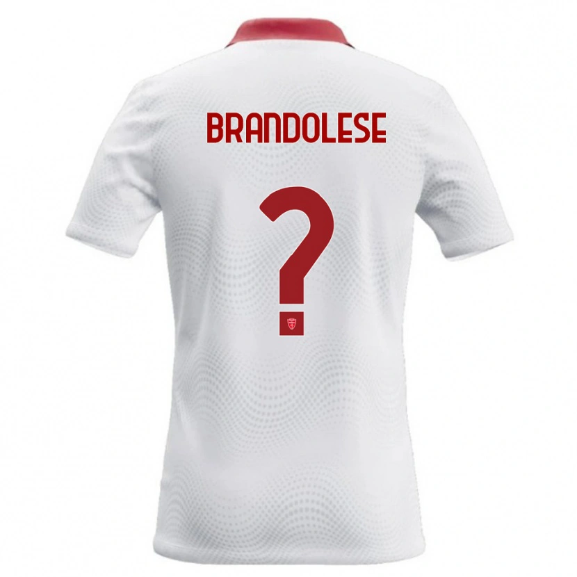 Danxen Heren Benedetto Brandolese #0 Wit Rood Uitshirt Uittenue 2026/27 T-Shirt