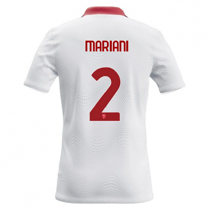 Danxen Heren Christian Mariani #2 Wit Rood Uitshirt Uittenue 2026/27 T-Shirt