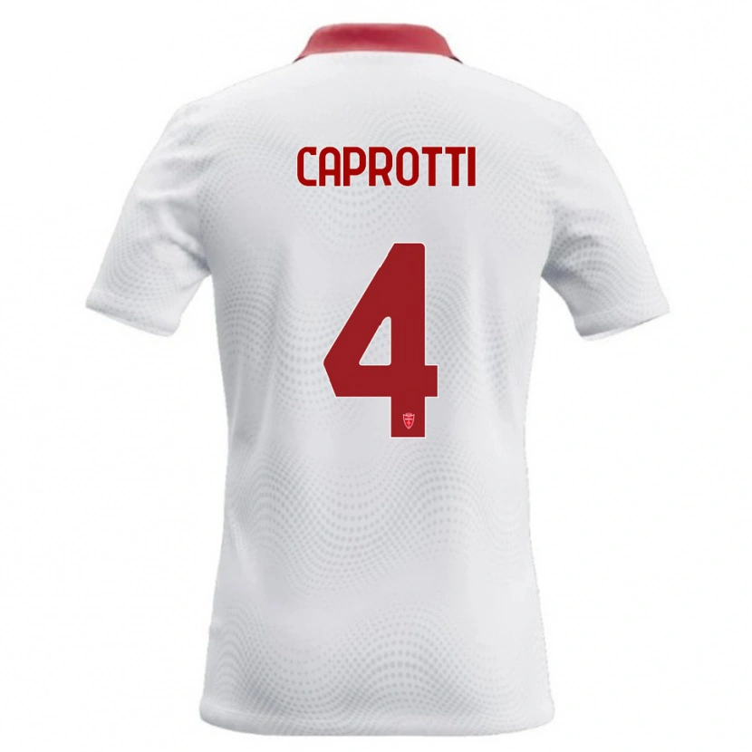 Danxen Heren Carlo Caprotti #4 Wit Rood Uitshirt Uittenue 2026/27 T-Shirt