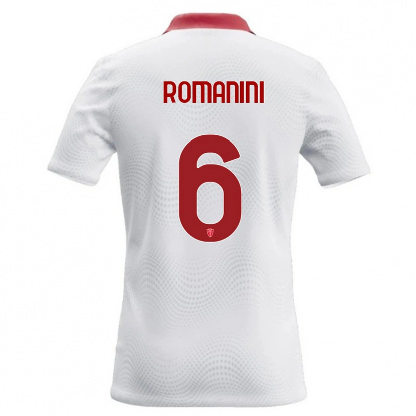 Danxen Heren Andrea Romanini #6 Wit Rood Uitshirt Uittenue 2026/27 T-Shirt