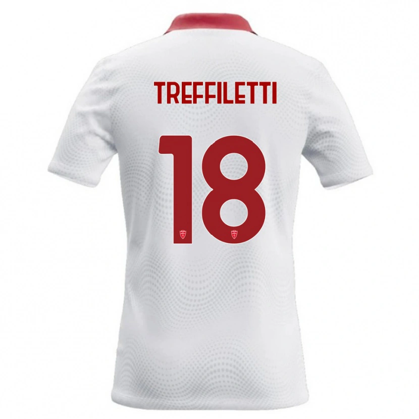 Danxen Heren Danilo Treffiletti #18 Wit Rood Uitshirt Uittenue 2026/27 T-Shirt