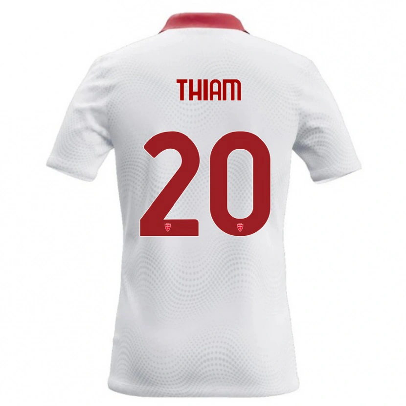 Danxen Heren Demba Thiam #20 Wit Rood Uitshirt Uittenue 2026/27 T-Shirt