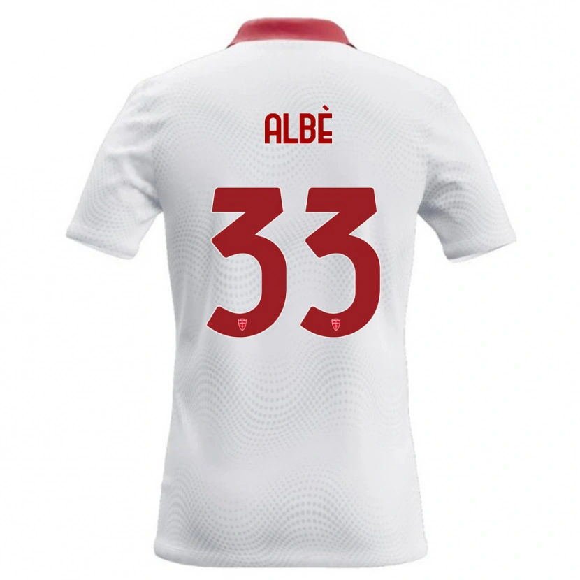 Danxen Heren Simone Albè #33 Wit Rood Uitshirt Uittenue 2026/27 T-Shirt