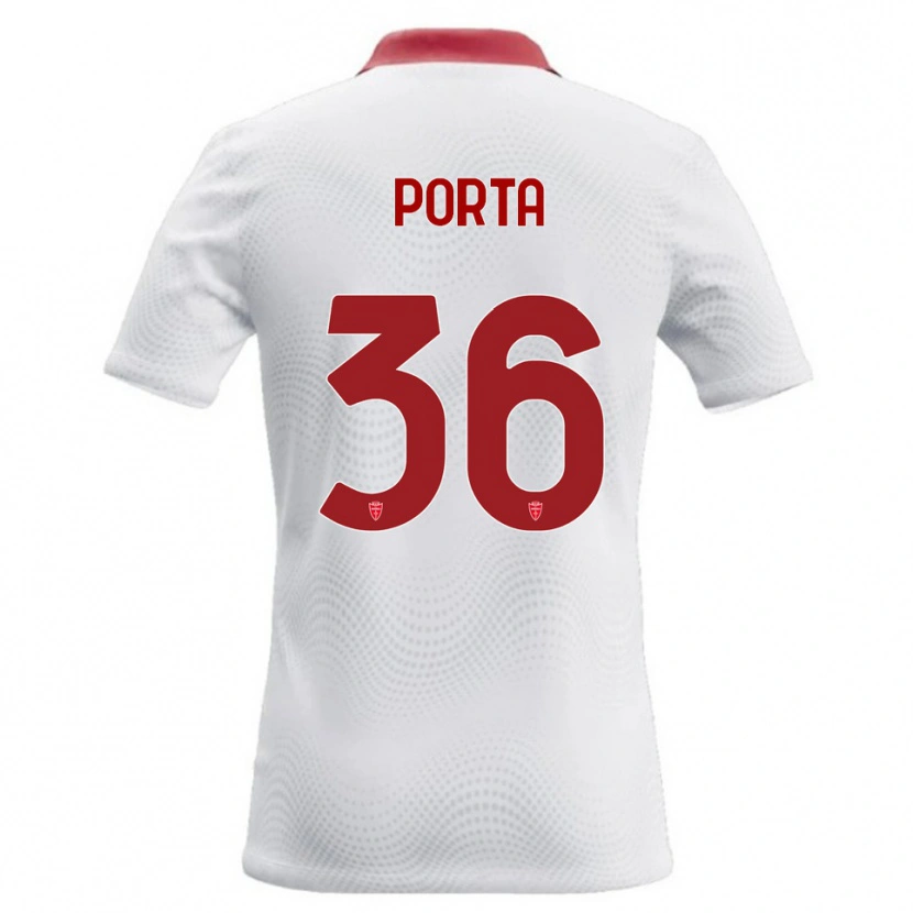 Danxen Heren Matteo Porta #36 Wit Rood Uitshirt Uittenue 2026/27 T-Shirt