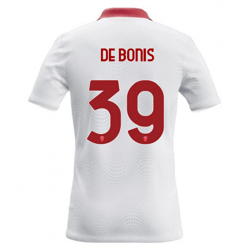 Danxen Heren Andrea De Bonis #39 Wit Rood Uitshirt Uittenue 2026/27 T-Shirt