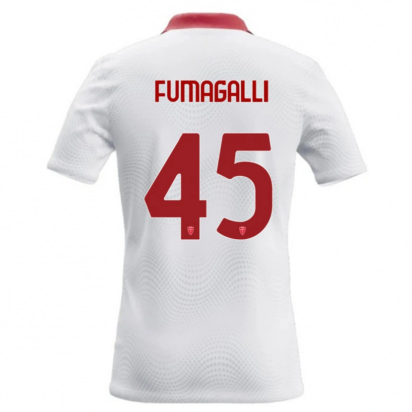 Danxen Heren Valerio Fumagalli #45 Wit Rood Uitshirt Uittenue 2026/27 T-Shirt