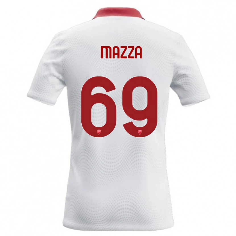 Danxen Heren Andrea Mazza #69 Wit Rood Uitshirt Uittenue 2026/27 T-Shirt