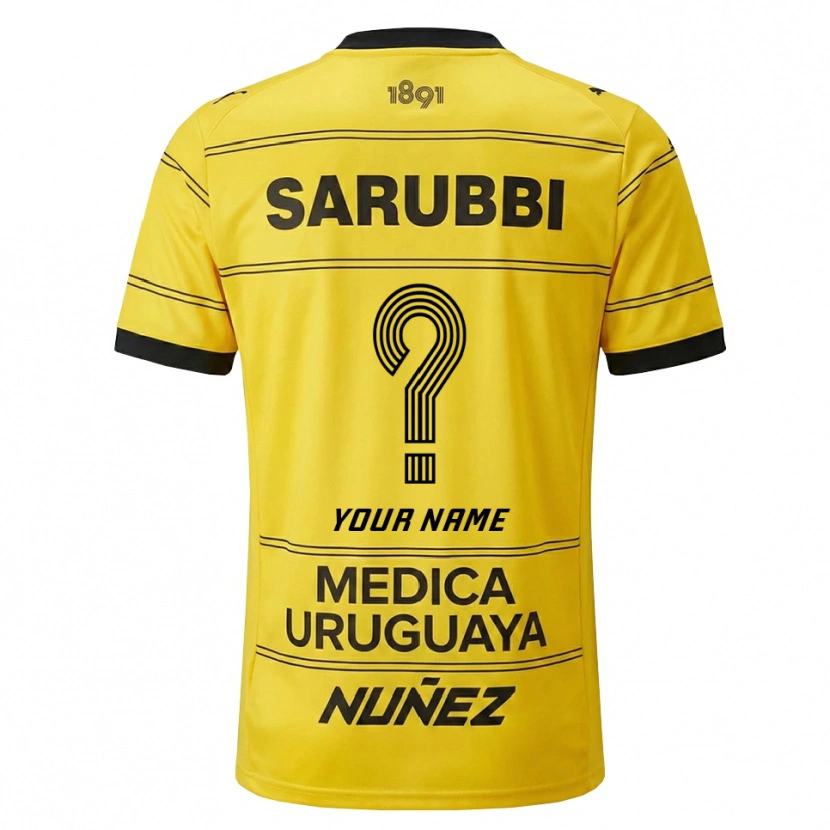 Danxen Heren Uw Naam #0 Geel Zwart Uitshirt Uittenue 2026/27 T-Shirt