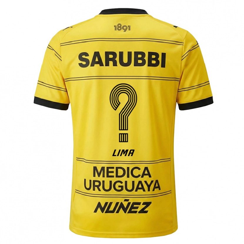 Danxen Heren Jhonatan Lima #0 Geel Zwart Uitshirt Uittenue 2026/27 T-Shirt