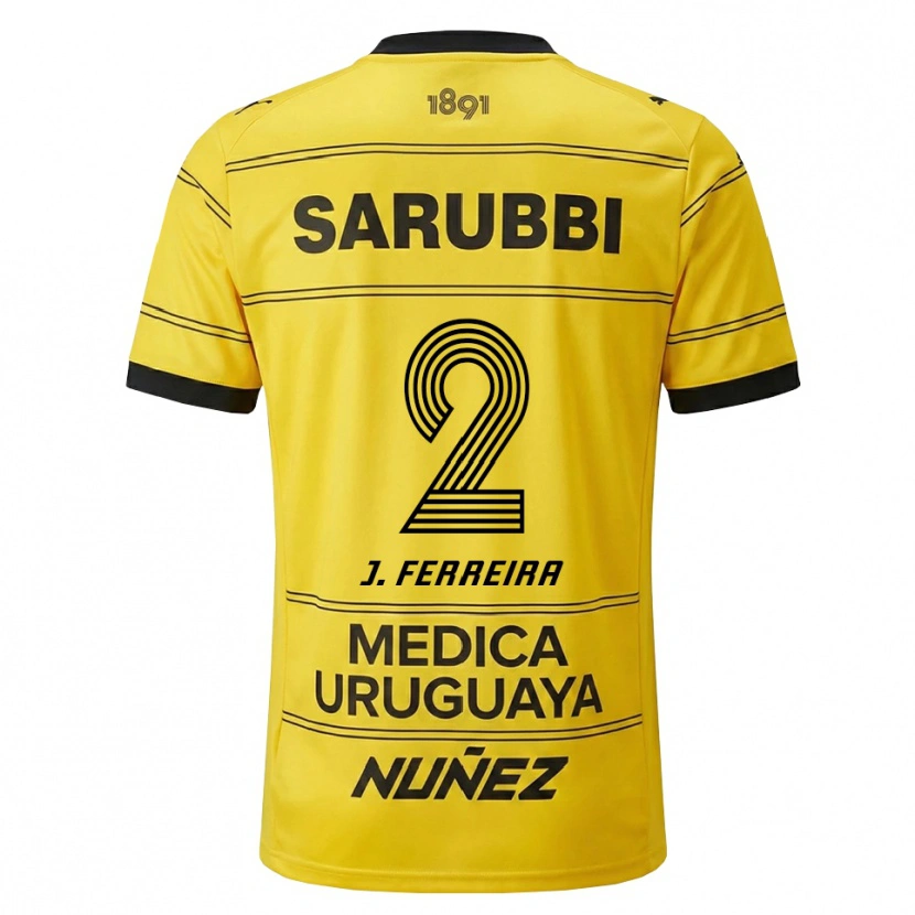 Danxen Heren Joaquín Ferreira #2 Geel Zwart Uitshirt Uittenue 2026/27 T-Shirt