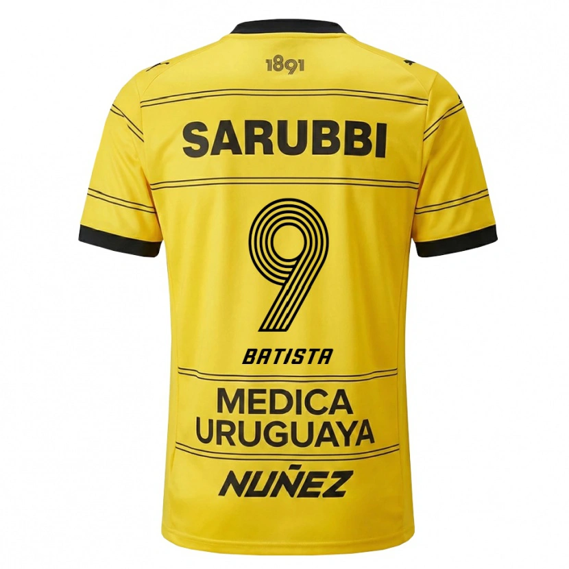 Danxen Heren Facundo Batista #9 Geel Zwart Uitshirt Uittenue 2026/27 T-Shirt