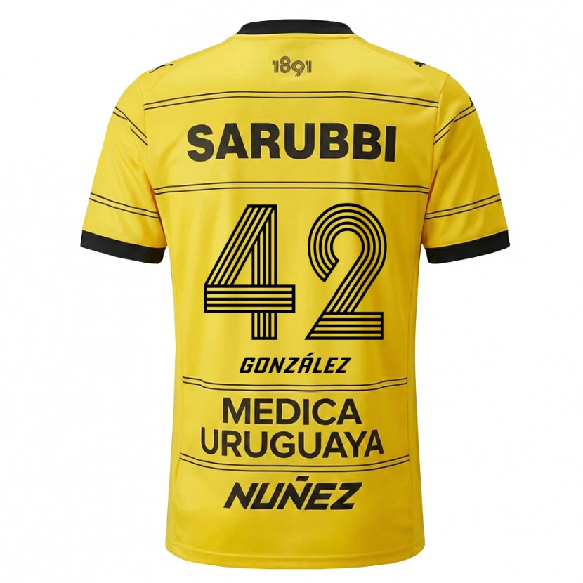 Danxen Heren Luciano González #42 Geel Zwart Uitshirt Uittenue 2026/27 T-Shirt