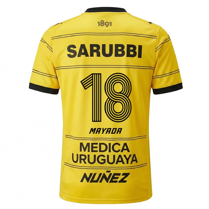 Danxen Heren Camilo Mayada #18 Geel Zwart Uitshirt Uittenue 2026/27 T-Shirt