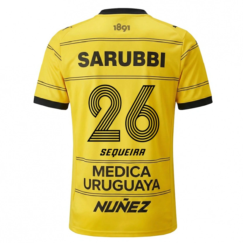 Danxen Heren Leonardo Sequeira #26 Geel Zwart Uitshirt Uittenue 2026/27 T-Shirt