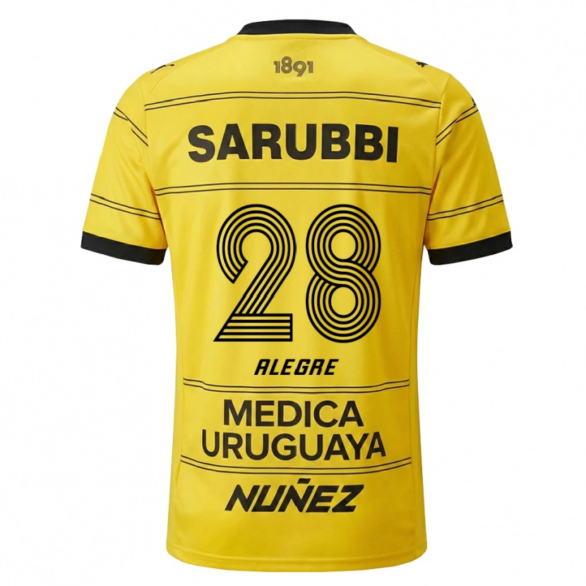 Danxen Heren Ignacio Alegre #28 Geel Zwart Uitshirt Uittenue 2026/27 T-Shirt
