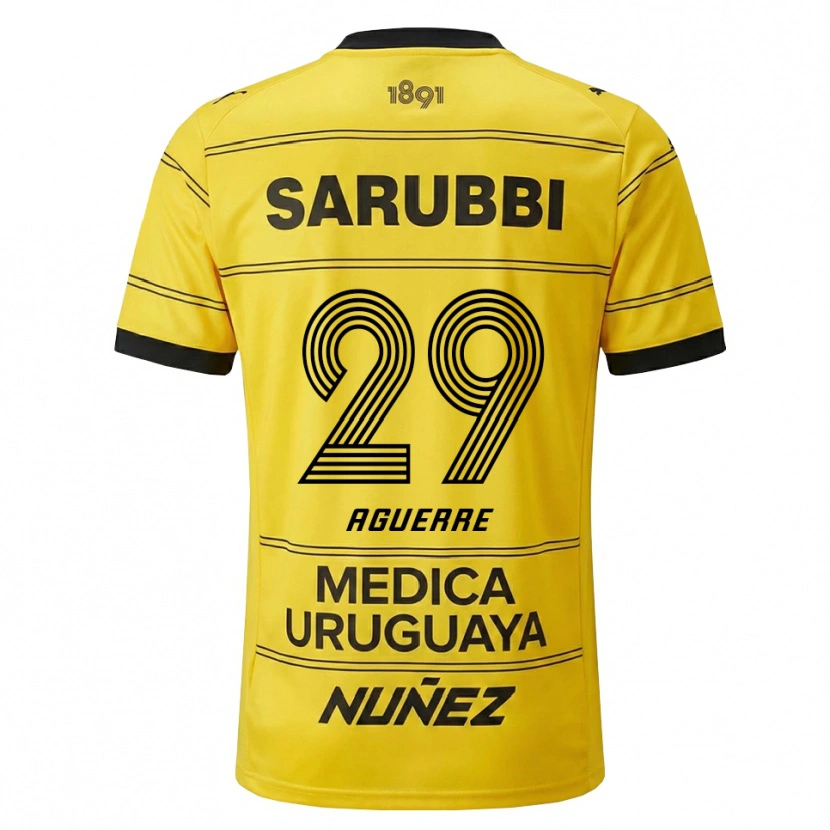 Danxen Heren Washington Aguerre #29 Geel Zwart Uitshirt Uittenue 2026/27 T-Shirt