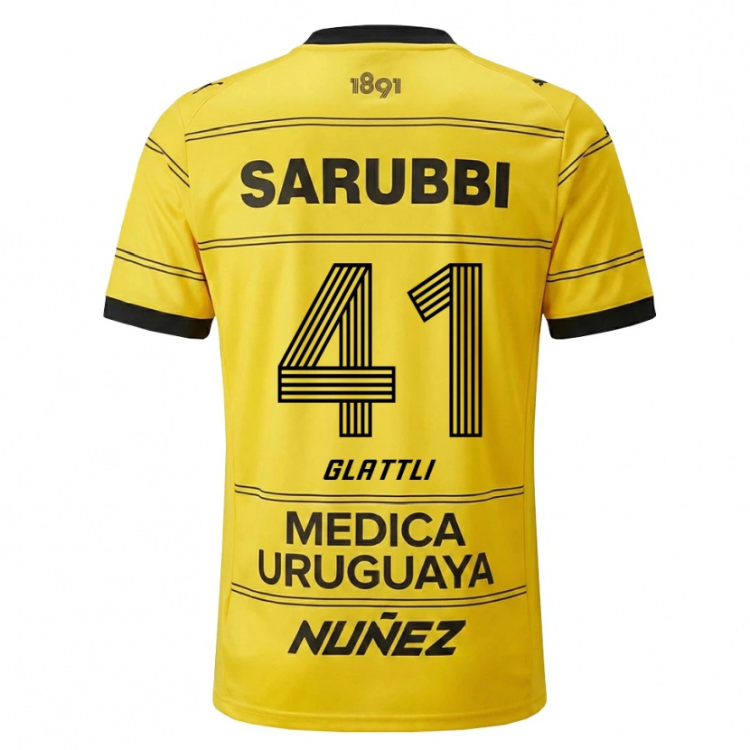 Danxen Heren Tiago Glattli #41 Geel Zwart Uitshirt Uittenue 2026/27 T-Shirt
