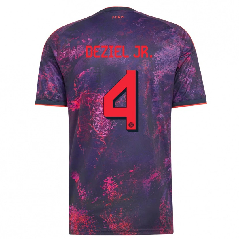 Danxen Heren Robert Deziel Jr. #4 Paars Rood Thuisshirt Derde Tenue 2026/27 T-Shirt