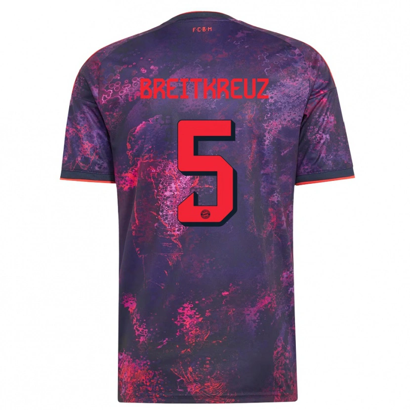 Danxen Heren Steve Breitkreuz #5 Paars Rood Thuisshirt Derde Tenue 2026/27 T-Shirt
