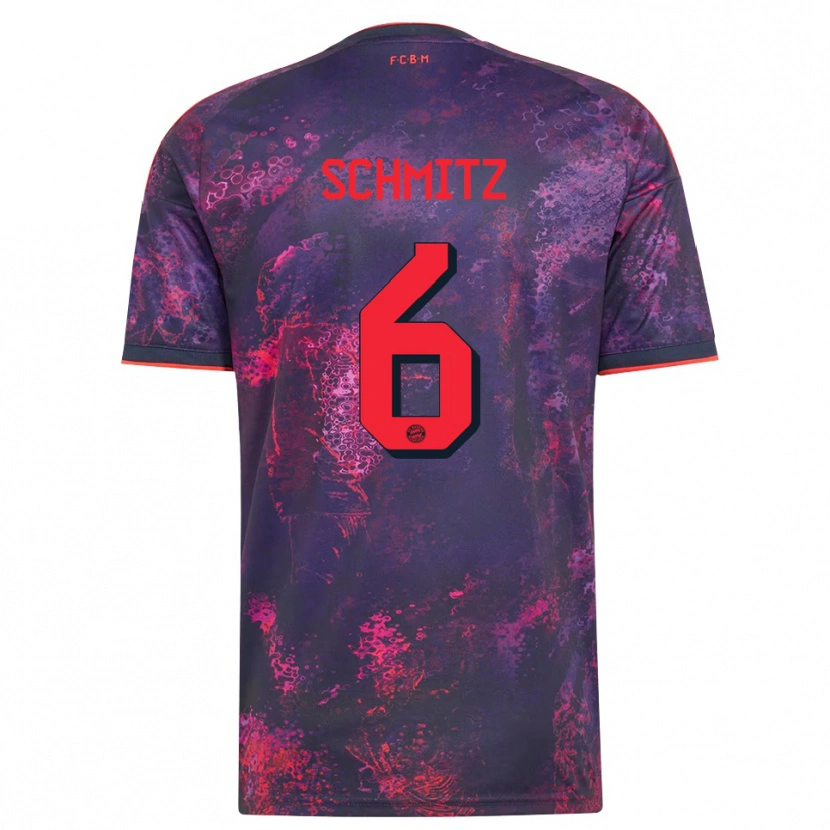 Danxen Heren Benno Schmitz #6 Paars Rood Thuisshirt Derde Tenue 2026/27 T-Shirt