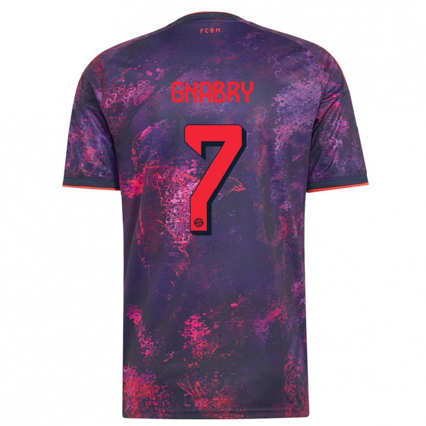 Danxen Heren Serge Gnabry #7 Paars Rood Thuisshirt Derde Tenue 2026/27 T-Shirt