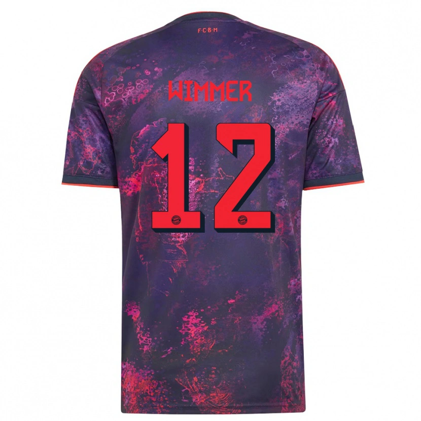 Danxen Heren Benedikt Wimmer #12 Paars Rood Thuisshirt Derde Tenue 2026/27 T-Shirt