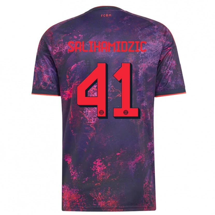 Danxen Heren Nick Salihamidzic #41 Paars Rood Thuisshirt Derde Tenue 2026/27 T-Shirt